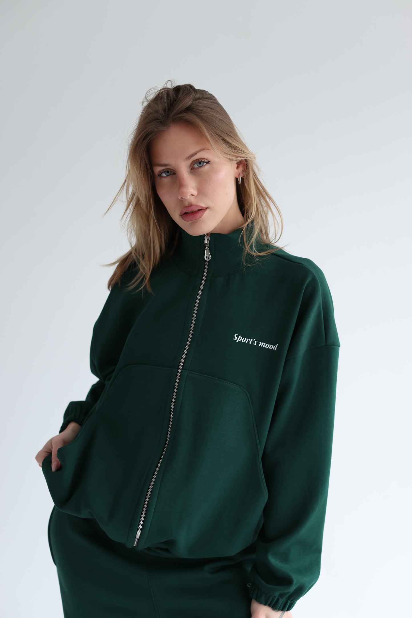 Forest green air track jacket