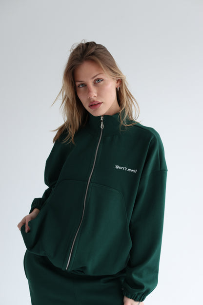 Forest green air track jacket