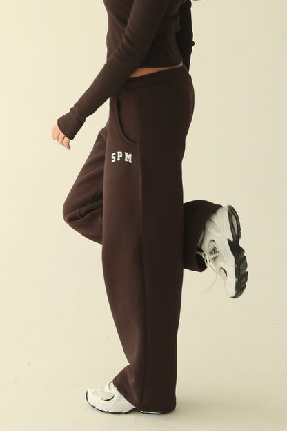 ყავისფერი დათბილული სწორი შარვალი