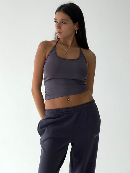 Dark gray halter top