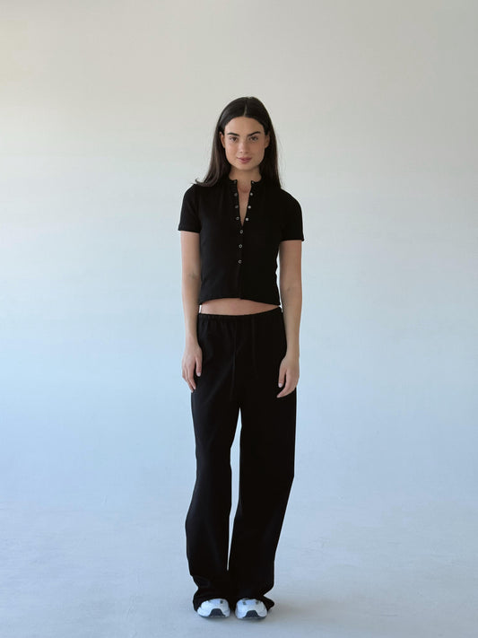 Black buttoned top
