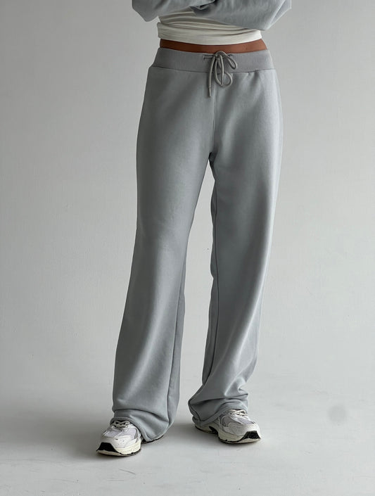 Ghost straight sweatpants with ribbed-knit waist