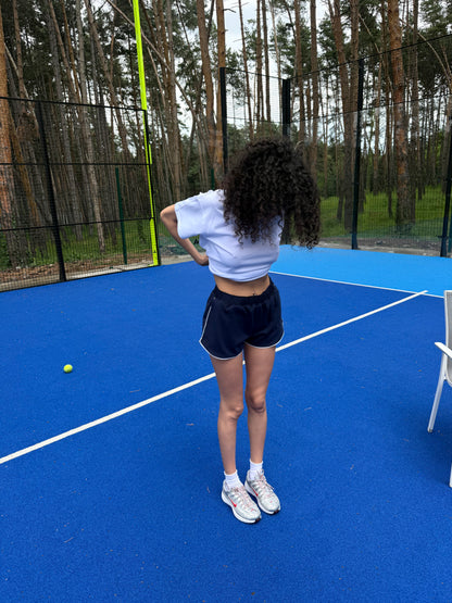 Navy blue sunny sprint shorts