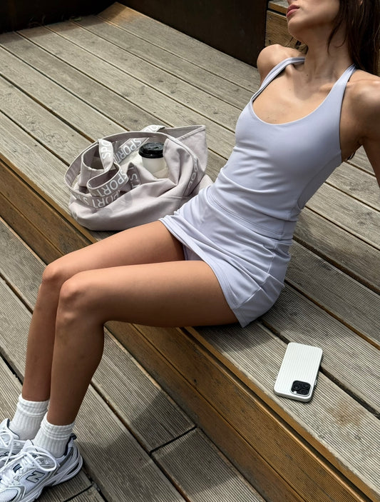 Ghost gray halter top