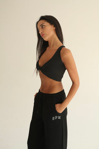Black twisted top