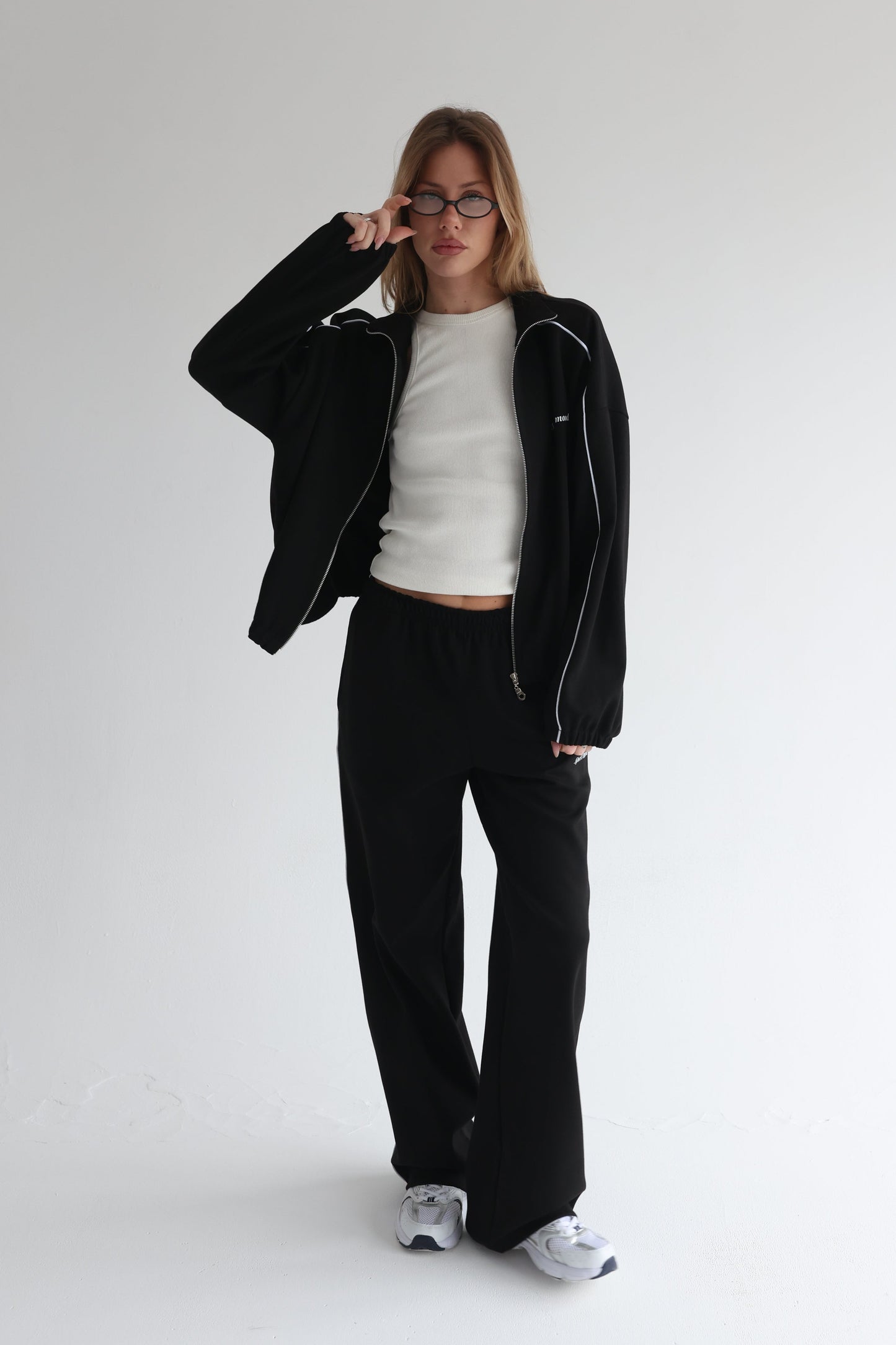 Black line track jacket