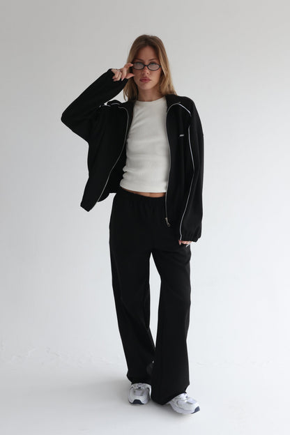 Black line track jacket