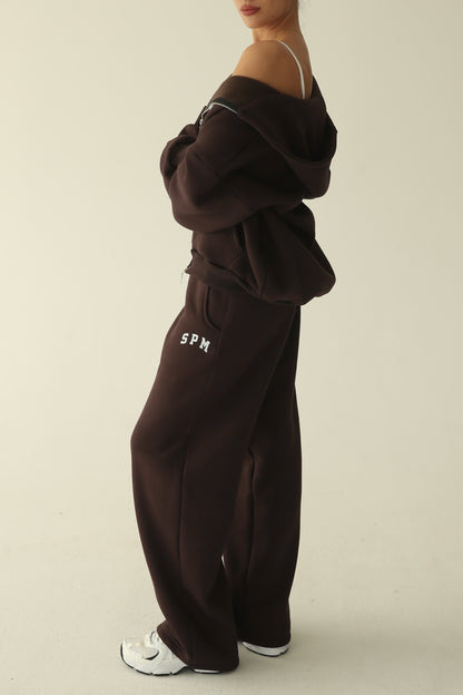 ყავისფერი დათბილული ჟაკეტი