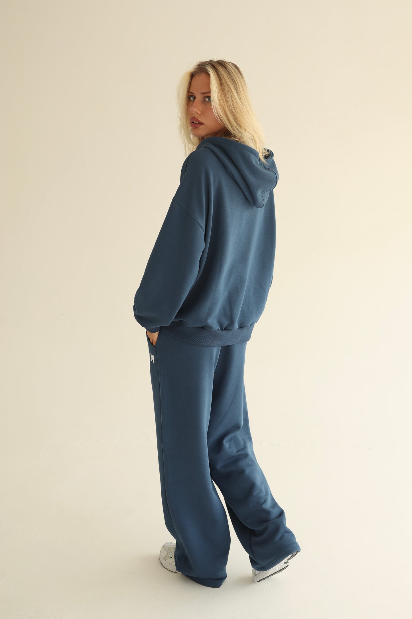 Midnight blue zip-up hoodie