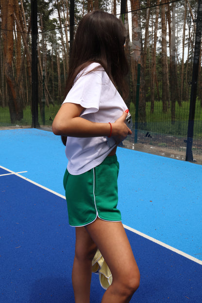 Brazilian green sunny sprint shorts