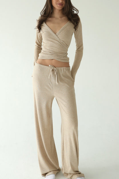 Vanilla cream ribbed cotton cardigan