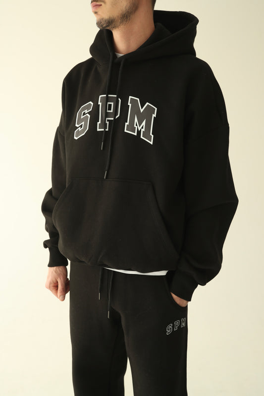 Men's Black warm oversize hoodie