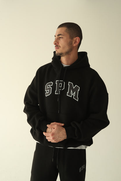 Men's Black warm oversize hoodie