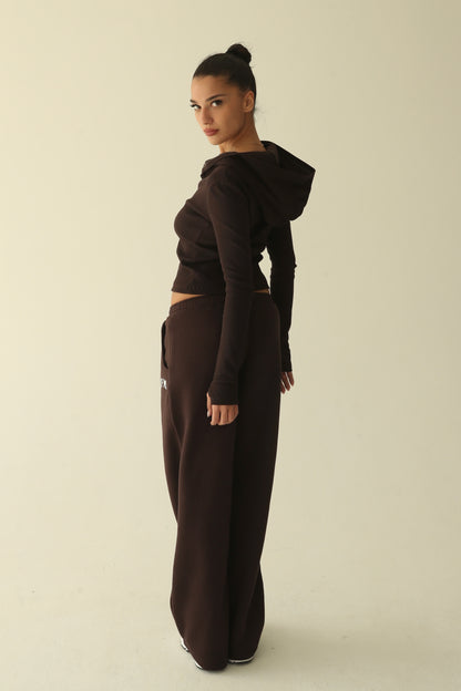 ყავისფერი დათბილული სწორი შარვალი