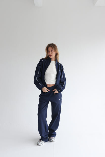 Navy blue track line jacket