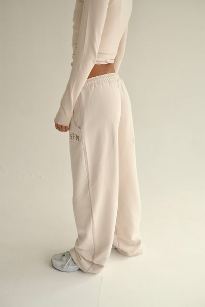 Vanilla cream straight sweatpants