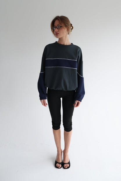 Graphite teal line sweatshirt