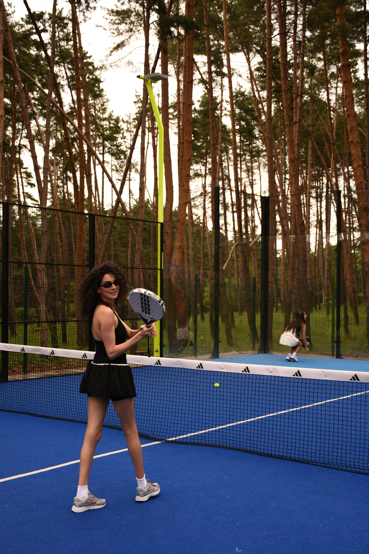 Black court dress with shorts underneath