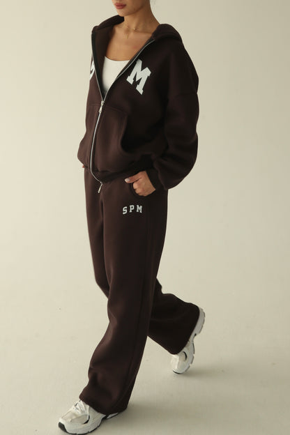 ყავისფერი დათბილული ჟაკეტი