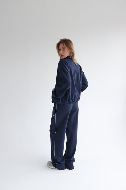 Navy blue air track jacket