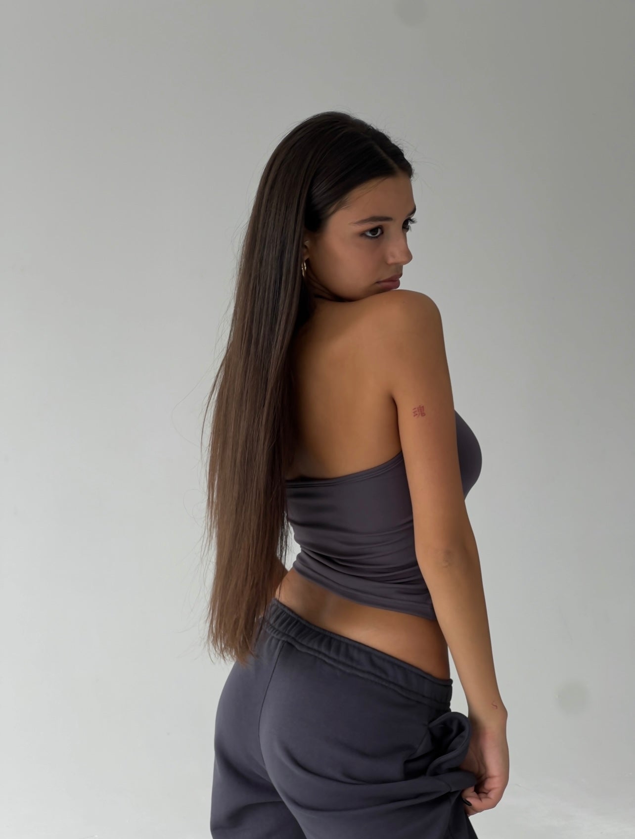 Dark gray halter top