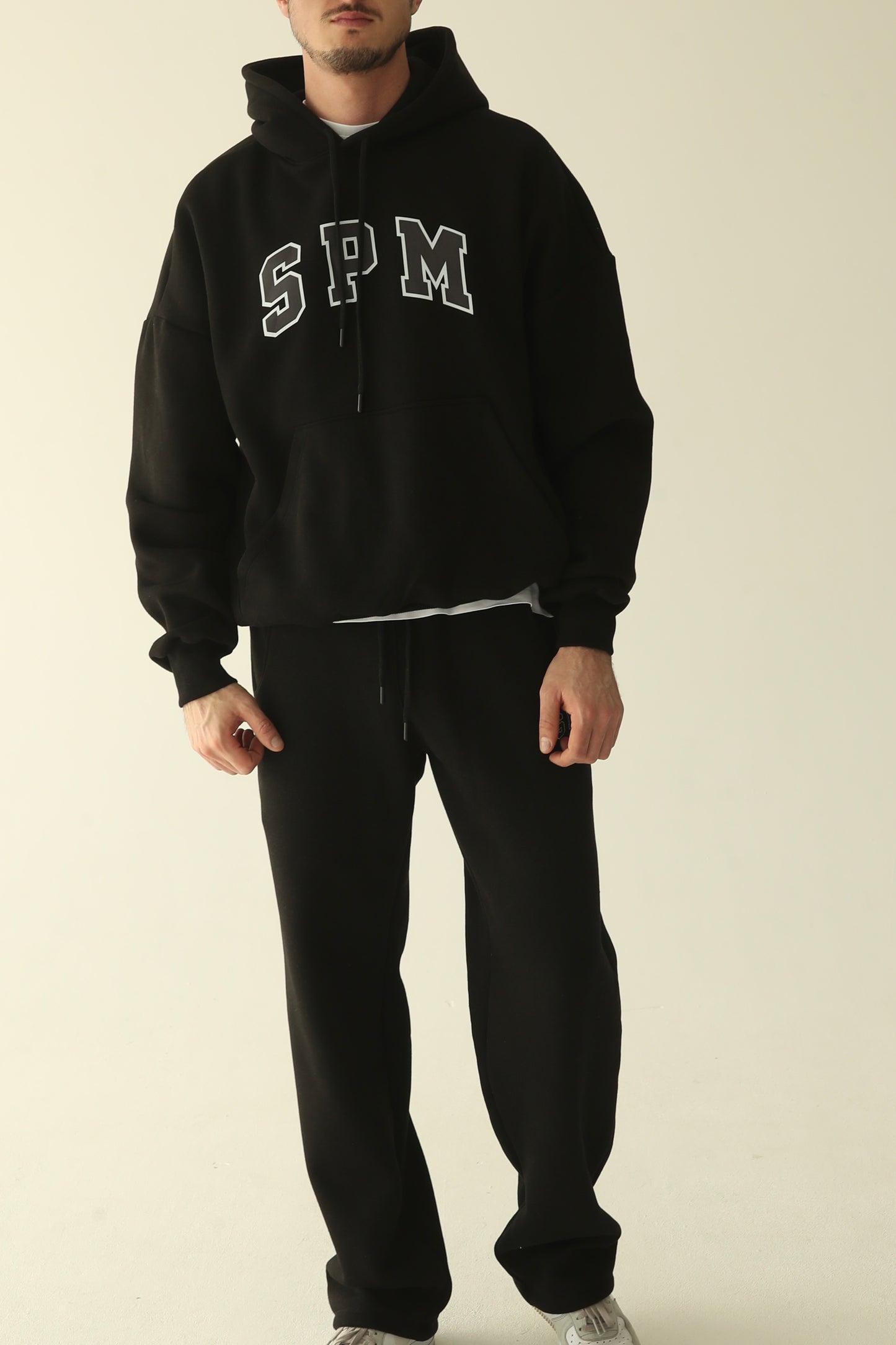 Men's Black warm oversize hoodie