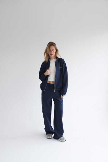 Navy blue air track jacket