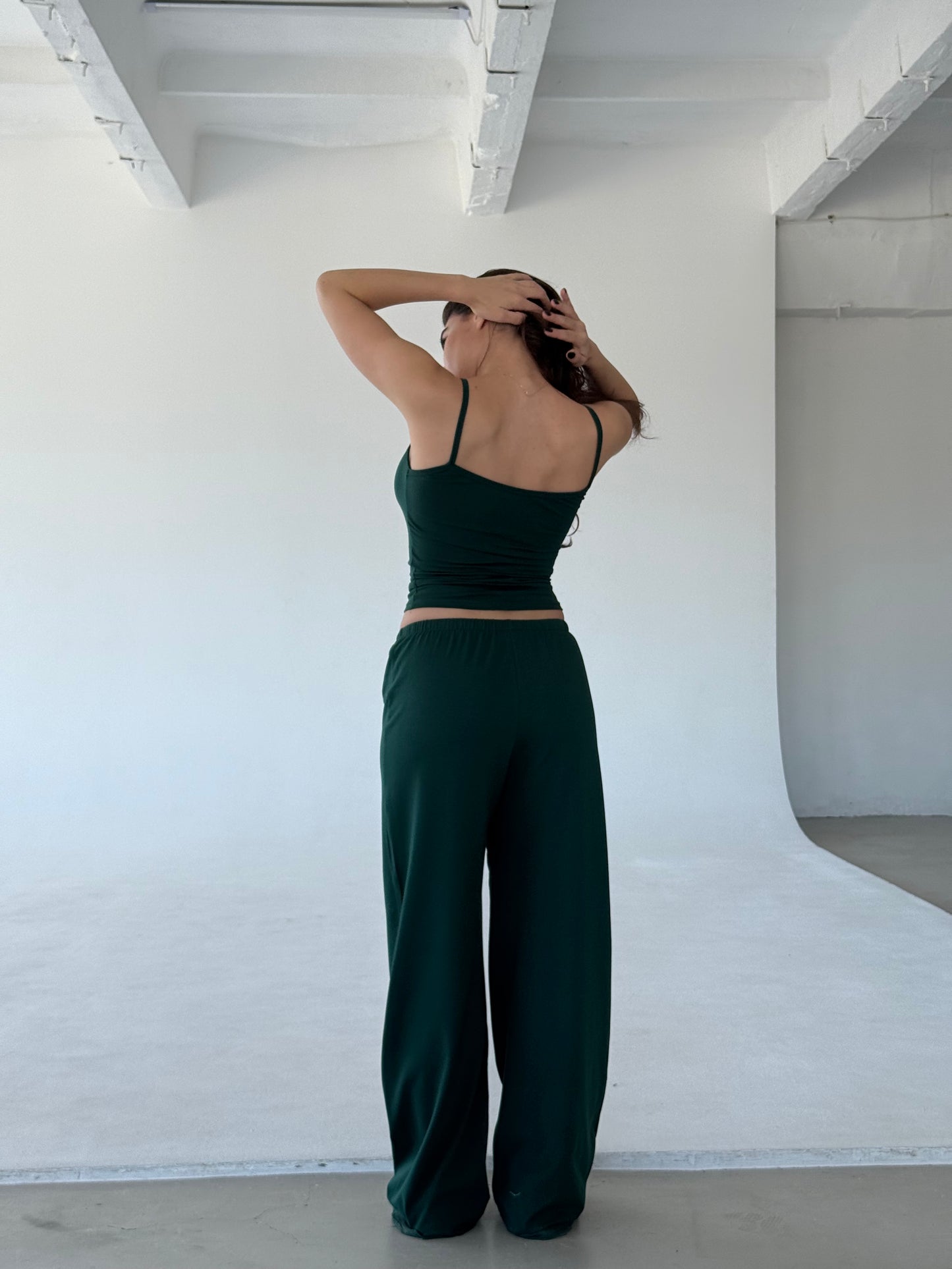 Green lounge pants