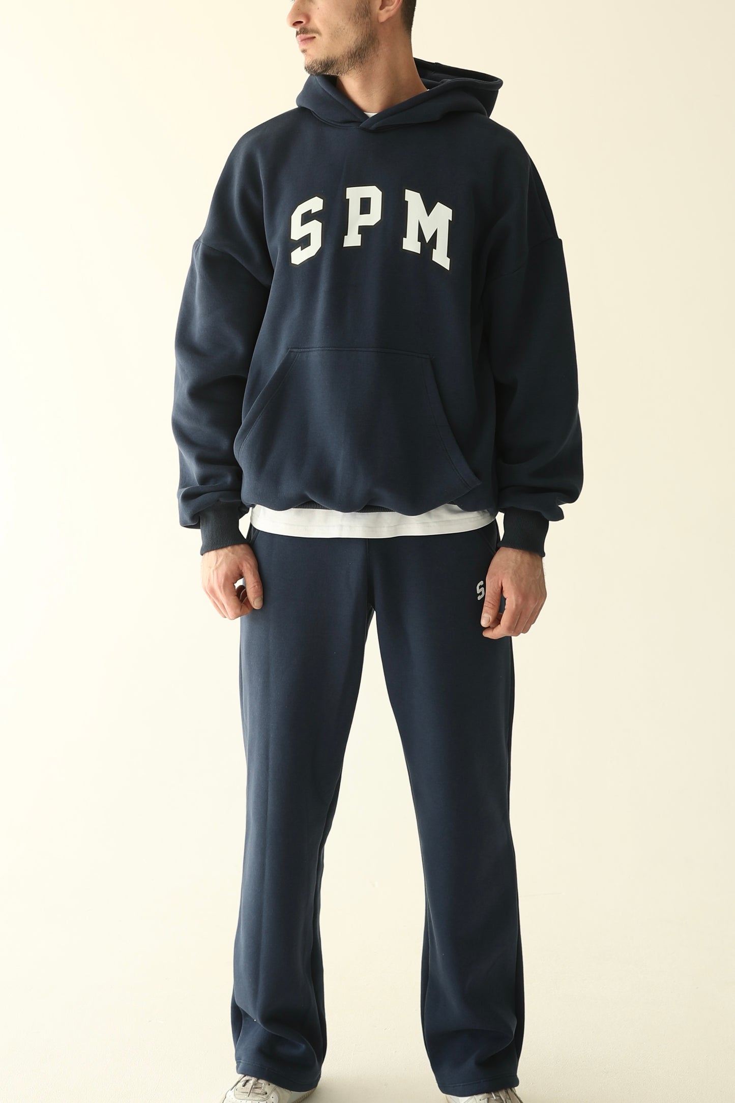 Men's Navy blue warm oversize hoodie