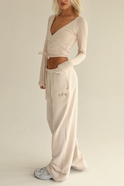 Vanilla cream straight sweatpants