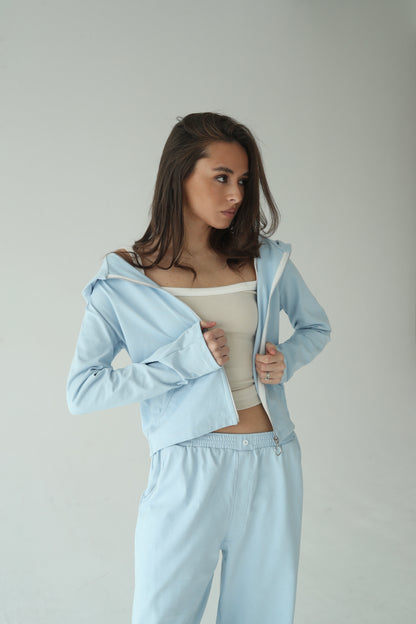 Sky blue cotton jacket
