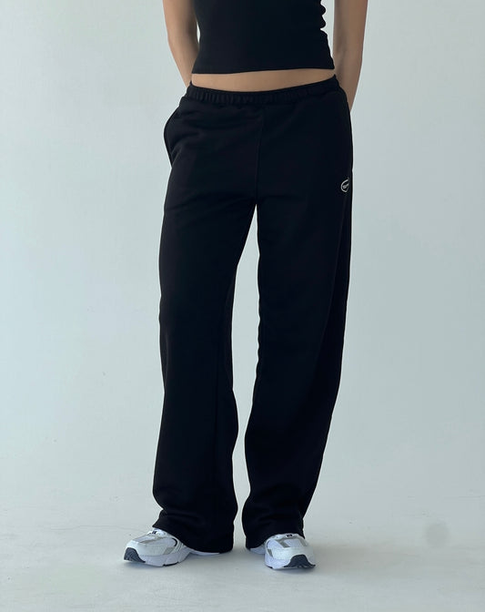 Black straight sweatpants