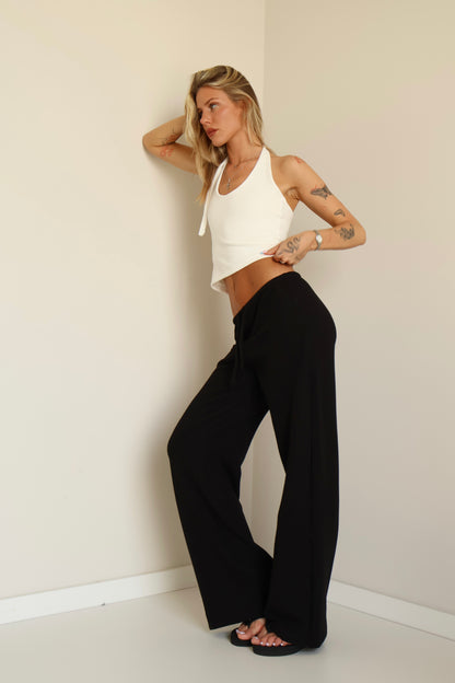 Waffle black pants