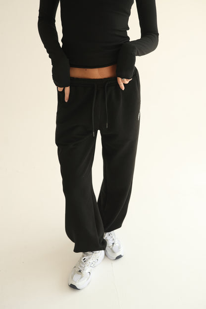 Black sweatshirts with rubber bottom