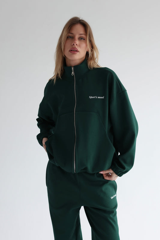 Forest green air track jacket
