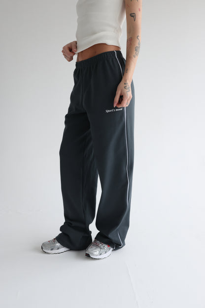 Graphite teal straight line sweatpants
