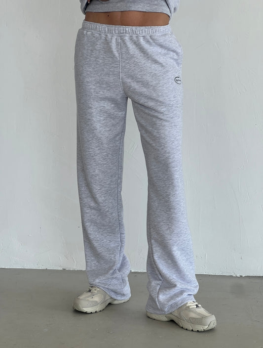 Light gray straight sweatpants