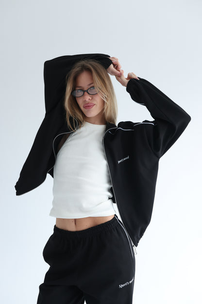 Black line track jacket