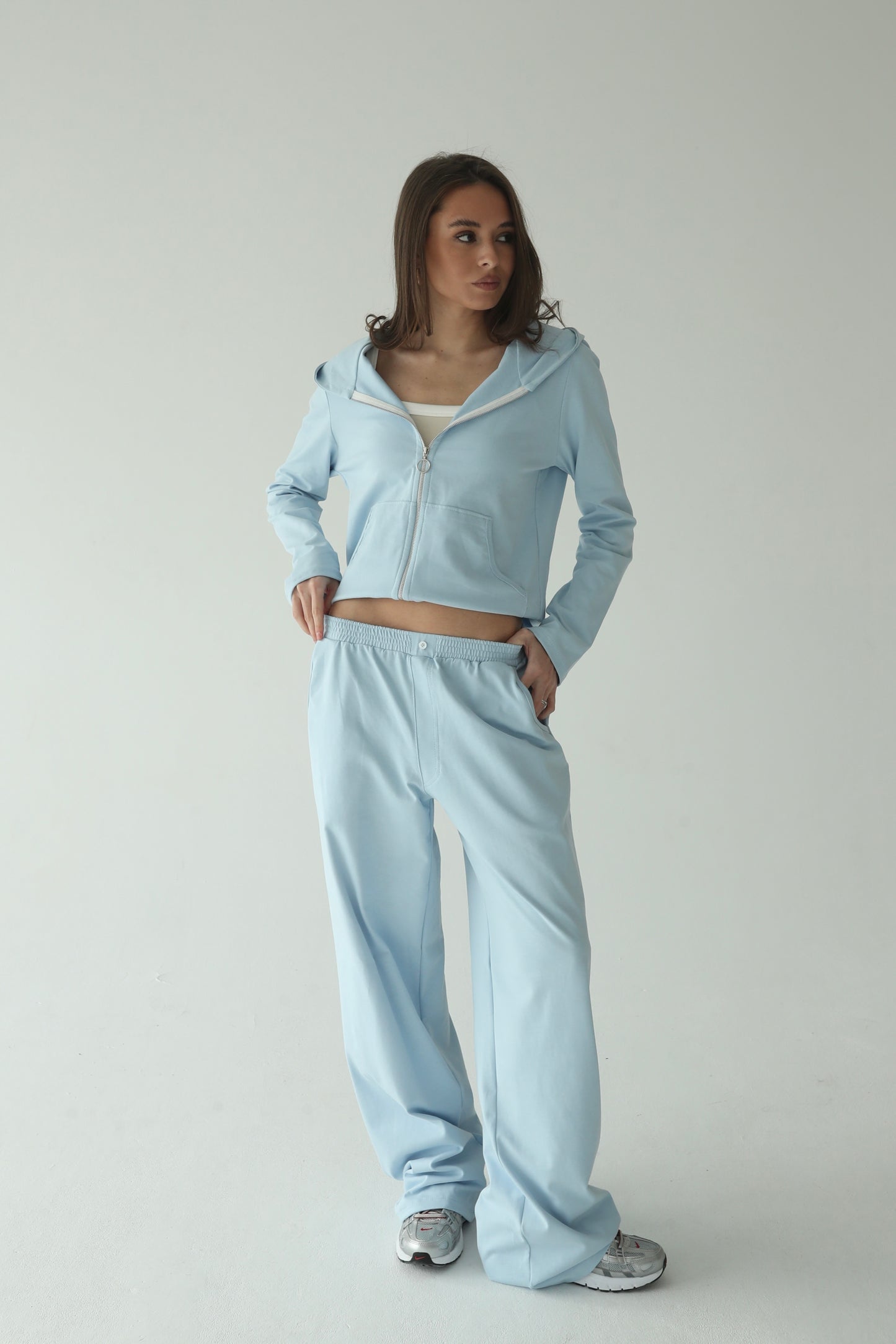 Sky blue cotton jacket