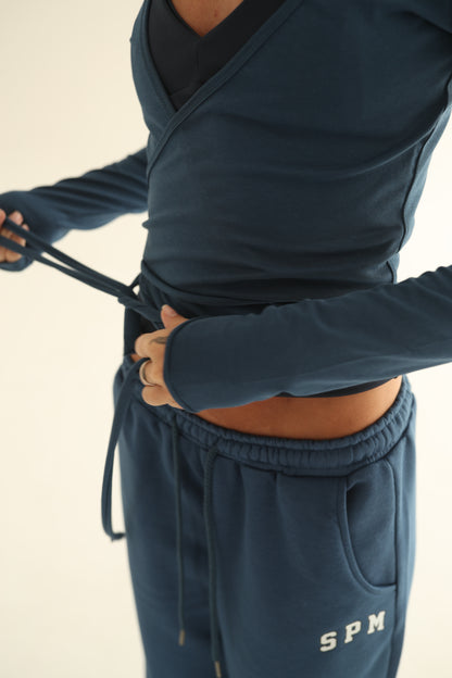 Midnight blue pilates cardigan
