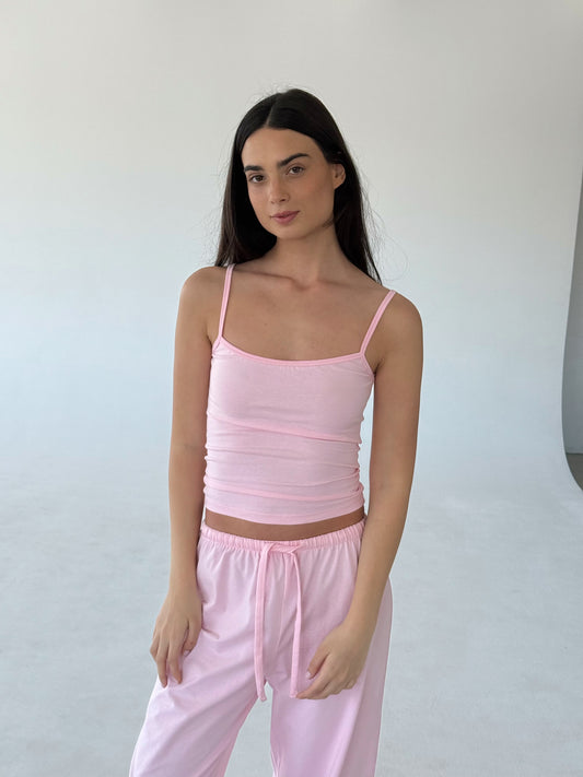 Baby pink bralette top